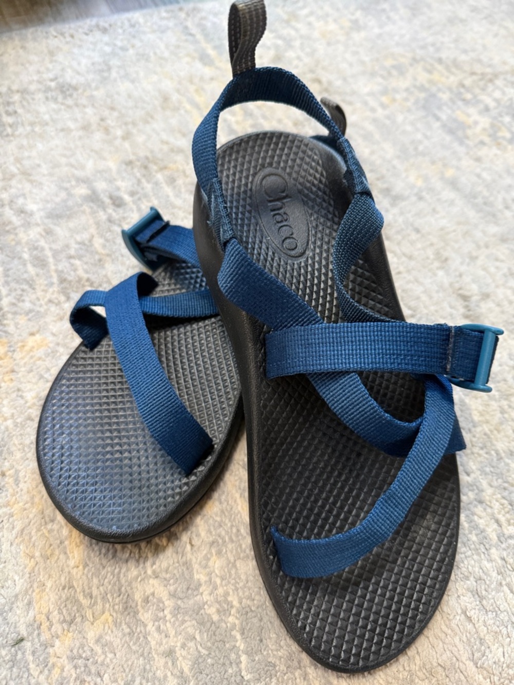 Chaco Navy and Black Adjustable Webbing Sandals Youth 5/Women 7